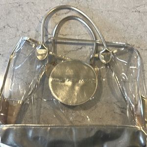 Clear/ gold Michael Kors bag